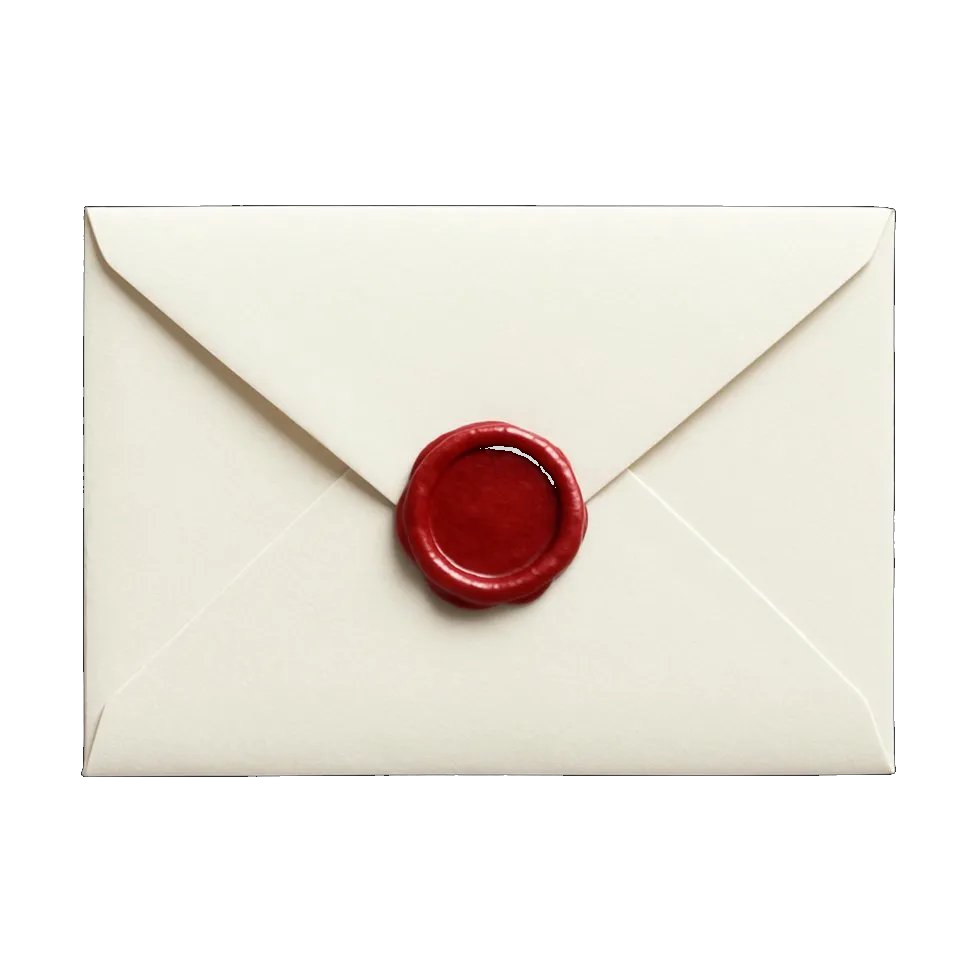 Briefumschlag mit Wachssiegel